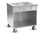 FWE / Food Warming Equipment Co., Inc. HLC-2W6-1-DRN Handy Line (2) 12" x 20" x 6-1/2" Deep Wells Electric Hot Food Serving Counter with Individual Controls