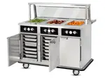 FWE / Food Warming Equipment Co., Inc. HLC-3W6-7H-21-DRN Handy Line (3) 12" x 20" x 6-1/2" Deep Wells Electric Hot Food Serving Counter with Individual Controls