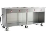 FWE / Food Warming Equipment Co., Inc. HLC-5W6-1-DRN Handy Line (5) 12" x 20" x 6-1/2" Deep Wells Electric Hot Food Serving Counter with Thermostatic Controls