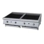 Garland US Range Garland/US Range GTBG48-AB48 47.25" Gas Countertop Heavy Duty Lava Rocks Charbroiler with Manual Control - 120,000 BTU