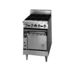 Jade Range JBR-12G-2-24C Restaurant Gas Range, 24" W with 2 Burners (1) 12" Griddle and Convection oven - 114,000 BTU
