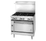 Jade Range JBR-12G-4-36C Restaurant Gas Range, with 4 Burners (1) 12" Griddle and Convection oven - 164,000 BTU