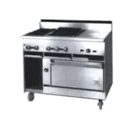 Jade Range JBR-2-24G-36C Restaurant Gas Range, with 2 Burners (1) 24" Griddle and Convection oven - 133,000 BTU