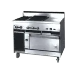 Jade Range JBR-2-24G-36C Restaurant Gas Range, with 2 Burners (1) 24" Griddle and Convection oven - 133,000 BTU