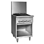 Jade Range JBR-24B Restaurant Gas Range, 24" W with (1) 24" Charbroiler and Open Cabinet Base - 60,000 BTU