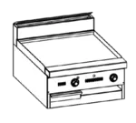 Jade Range JBR-60G-M Restaurant Gas Range, 60" W with (1) 60" Griddle and (1) Modular Base - 96,000 BTU