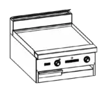 Jade Range JBR-72G-M Restaurant Gas Range, 72" W with (1) 72" Griddle and Modular Base - 120,000 BTU