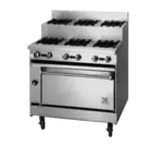 Jade Range JBRE-3-3-36 Restaurant Gas Range, with 6 Burners and Standard Oven - 150,000 BTU