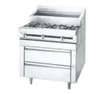 Jade Range JMSS-03-T-36 Commercial Range, 36" W with 3 Burners and Modular Base - 90,000 BTU