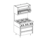 Jade Range JRLH-02R-B-36 Bistro™ Fire & Ice™ 36" 2 Drawer Refrigerated Chef Base with Top