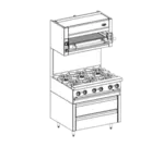 Jade Range JRLH-02R-B-36 Bistro™ Fire & Ice™ 36" 2 Drawer Refrigerated Chef Base with Top