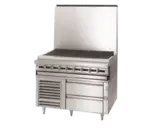 Jade Range JRLH-06S-T-102 Titan™ Fire & Ice™ 102" 6 Drawer Refrigerated Chef Base with Top