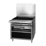 Jade Range JTKC-36-RAD Commercial Range, 36" W with (1) 36" Chitwood Charbroiler and Cabinet Base - 95,000 BTU