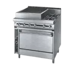 Jade Range JTRH-24B-12WT-36 Commercial Range, 36" W with (1) 24" Charbroiler & (1) 12" Work Top and Standard Oven - 95,000 BTU