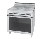 Jade Range JTRH-2FHT Commercial Range, 36" W with (2) French Hot Tops and Cabinet Base - 60,000 BTU