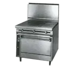 Jade Range JTRH-2HT-36C Commercial Range, 36" W with (2) 18" Hot Tops and Convection oven - 100,000 BTU