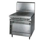 Jade Range JTRH-3HT-36C Commercial Range, 36" W with (3) 12" Hot Tops and Convection oven - 135,000 BTU