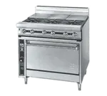 Jade Range JTRH-3ST-36 Commercial Range, 36" W with 3 Burners (3) Hot Tops and Standard Oven - 170,000 BTU