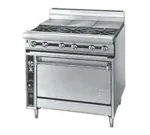 Jade Range JTRH-3ST-36 Commercial Range, 36" W with 3 Burners (3) Hot Tops and Standard Oven - 170,000 BTU