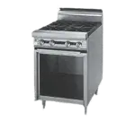 Jade Range JTRH-6 Commercial Range, 36" W with 6 Burners Cabinet Base and Cabinet Base - 210,000 BTU