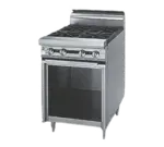 Jade Range JTRH-6 Commercial Range, 36" W with 6 Burners Cabinet Base and Cabinet Base - 210,000 BTU
