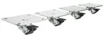 Krowne Metal 28-168S 4" x 5" Plate caster with 1" wheel (set of 4)