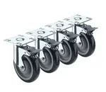 Krowne Metal 28-260S Krowne Heavy Duty Plate Caster with Front Brake