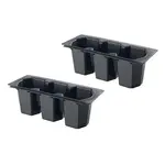 Krowne Metal 30-502 Krowne 2-Pack Three Compartment Bottle Wells for Ice Bins