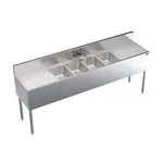 Krowne Metal KR19-74C Underbar Sink Unit, 4 Compartment, 84"W x 19"D