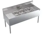 Krowne Metal KR24-53C Underbar Sink Unit, 3 Compartment, 60.00"W x 24.00"D