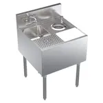 Krowne Metal KR24-MS24 Underbar Sink Unit, 1 Compartment, 24"W x 24"D