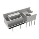 Krowne Metal Krowne KR24-MT64-10 Royal Series 64” Workstation with 8” elixir well