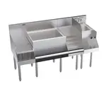 Krowne Metal KR24-W60C-10 Royal Series Underbar Ice Bin/Cocktail Station