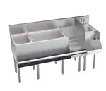 Krowne Metal KR24-W60E-10 Royal Series Underbar Ice Bin/Cocktail Station