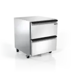 Silver King SKR27A-EDUS1 27.00'' 1 Section Undercounter Refrigerator with 2 Drawers and Side / Rear Breathing Compressor