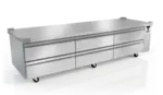 Silver King SKRCB97H-EDUS1 99.44" Drawer Refrigerated Chef Base with Top -
