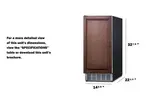Summit Commercial BIM44GIF 14.50" Ice Maker With Bin, Cube-Style - 50-100 lbs/24 Hr Ice Production, Air-Cooled