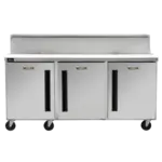 Traulsen CLPT-7220-SD-LRR 70.25'' 3 Door Refrigerated Sandwich / Salad Prep Table with