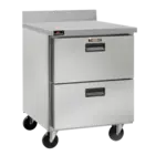 Traulsen CLUC-27F-DW-WT 27.50'' 2 Drawer Worktop Freezer with Side / Rear Breathing Compressor - 6.5 cu. ft.