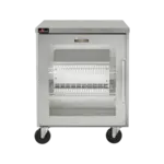 Traulsen CLUC-27R-GD-L 27.50'' 1 Section Undercounter Refrigerator with 1 Left Hinged Glass Door and Side / Rear Breathing Compressor