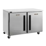 Traulsen CLUC-48R-SD-LL 48.25'' 2 Section Undercounter Refrigerator with 2 Left Hinged Solid Doors and Side / Rear Breathing Compressor