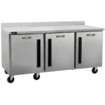 Traulsen CLUC-72F-SD-WTLRR 72.25'' 3 Door Worktop Freezer with Side / Rear Breathing Compressor - 18.80 cu. ft.