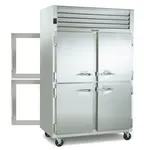 Traulsen G27006P 52.13'' 49.75 cu. ft. 2 Section Glass/Solid Half Door Pass-Thru Refrigerator