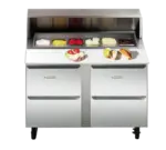 Traulsen UPT3212-D 32'' 2 Drawer Counter Height Refrigerated Sandwich / Salad Prep Table with Mega Top
