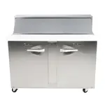 Traulsen UPT4818-RR-SB 48'' 2 Door Counter Height Refrigerated Sandwich / Salad Prep Table with Mega Top