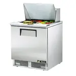 True TFP-32-12M 32.13'' 1 Door Counter Height Mega Top Refrigerated Sandwich / Salad Prep Table