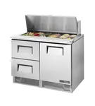 True TFP-48-18M-D-2 48.13'' 1 Door 2 Drawer Counter Height Mega Top Refrigerated Sandwich / Salad Prep Table
