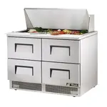 True TFP-48-18M-D-4 48.13'' 4 Drawer Counter Height Mega Top Refrigerated Sandwich / Salad Prep Table
