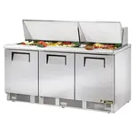 True TFP-72-30M 72.13'' 3 Door Counter Height Mega Top Refrigerated Sandwich / Salad Prep Table