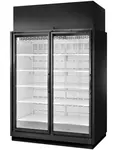 True TRM2M-NY-BLK-WHT-1BLKRR-4 66.50'' Section Refrigerated Glass Door Merchandiser